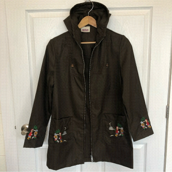 gemeni fashions Jackets & Coats Vintage Brown Coat With Indigenous